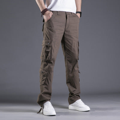 Cotton Multi-pocket Loose Cargo Trousers Straight Outdoor Large Size Camouflage Men's Pants